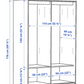 RAKKESTAD Wardrobe with sliding doors, black-brown, 117x176 cm