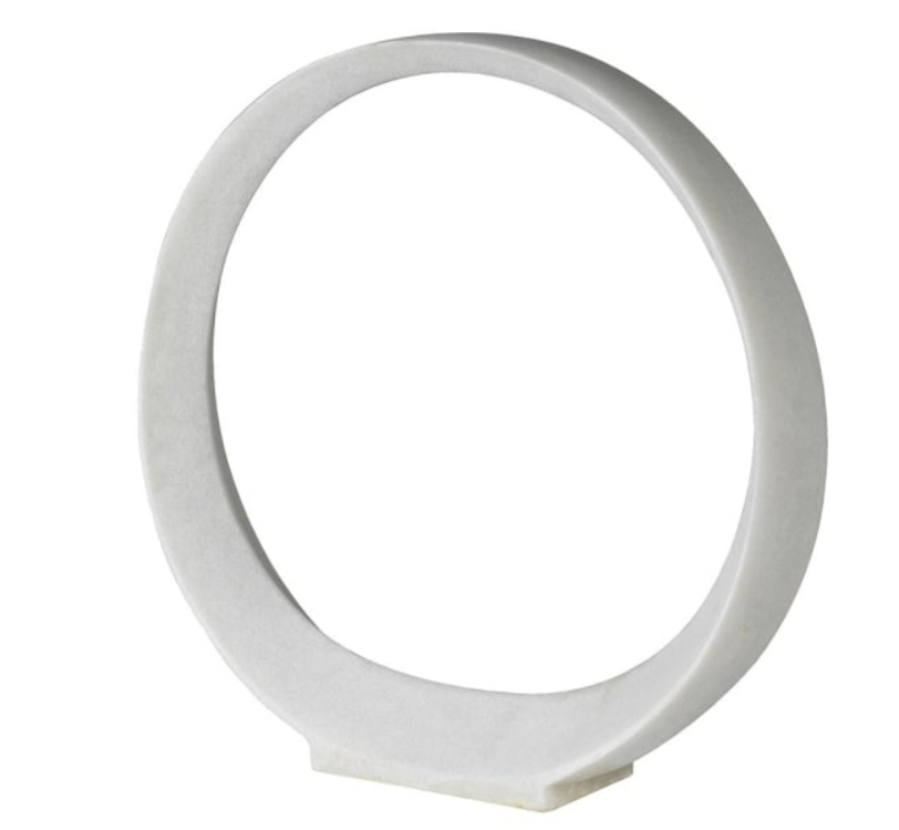 White Resin Hoop Decoration
