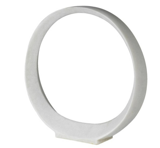 White Resin Hoop Decoration