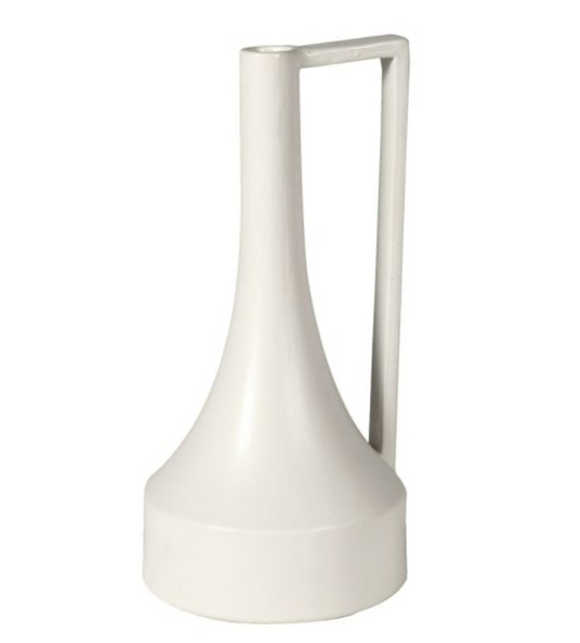 Cream Long Handled Vase