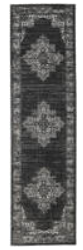 Vintage Vega Rug - Charcoal grey 80x300