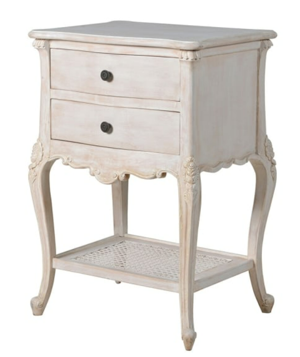 Honfleur 2 Drawer Bedside, 72x50x40cm