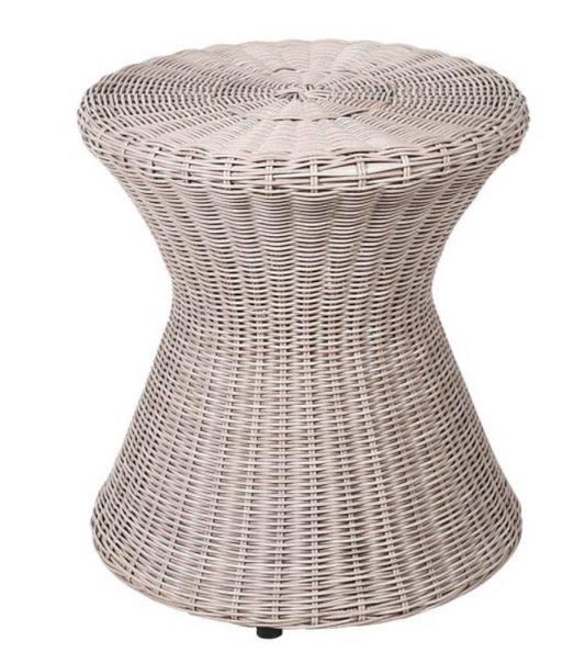 Natural Wicker Drum Stool, 45x40cm