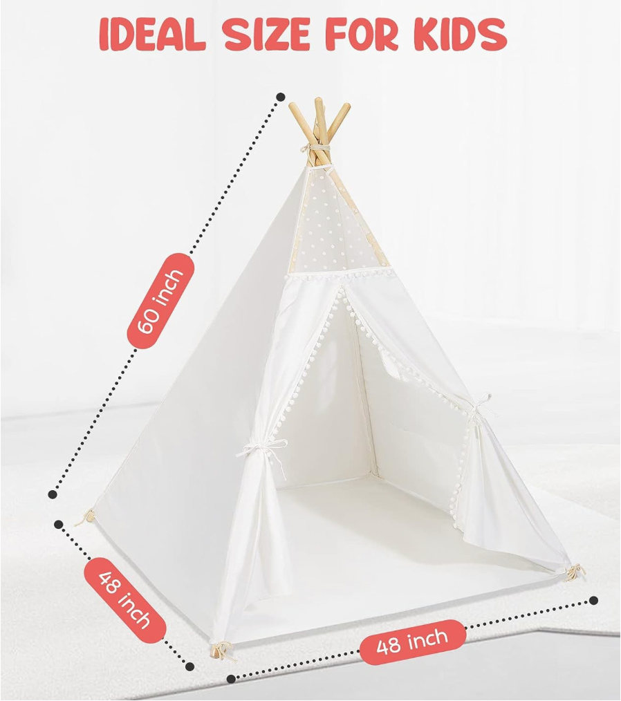 Teepee Kids Indoor Tent with Mat