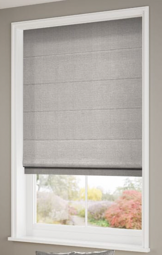 Harrow Grey Wash Roman Blind W72.5cm x D186cm