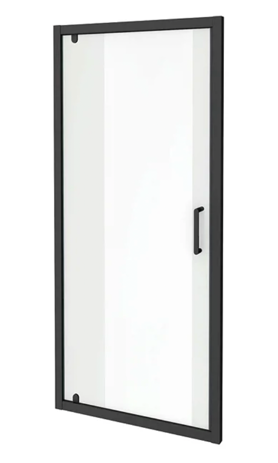 Toreno Matt Black 800 x 1850 Pivot Shower Door