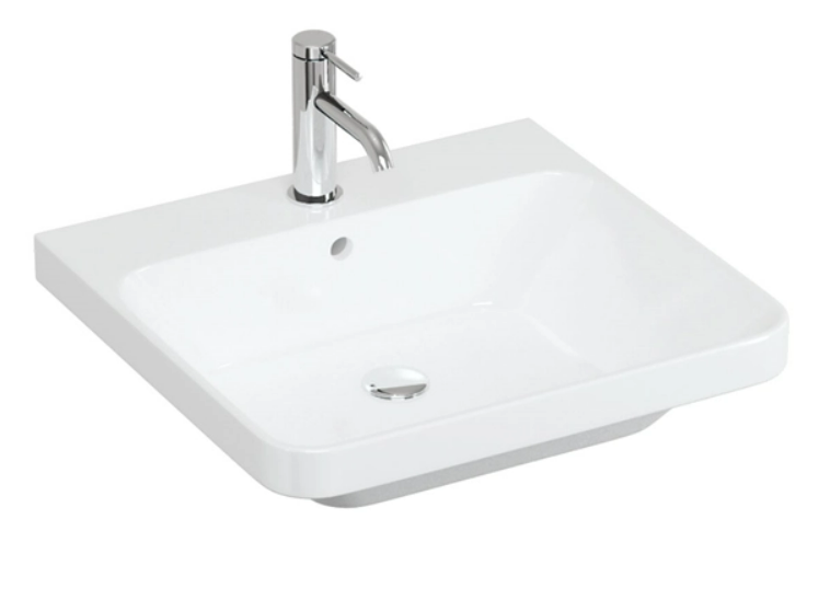 Britton Bathrooms Dalston 50cm Basin White 1 Tap Hole 11050