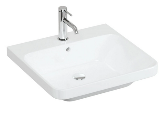 Britton Bathrooms Dalston 50cm Basin White 1 Tap Hole 11050