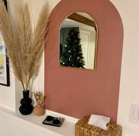 Gold brass mirror Arche, 60x45cm