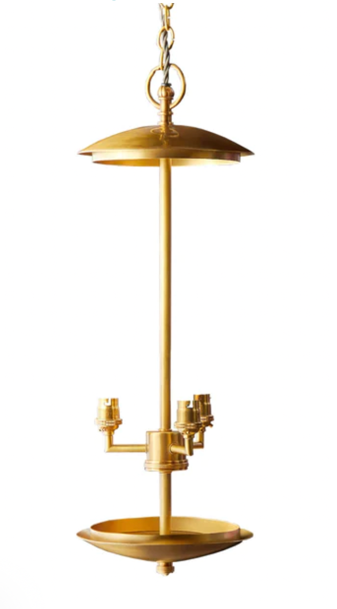 Belted Holophane Pendant kit in Antique Brass