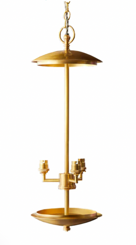 Belted Holophane Pendant kit in Antique Brass