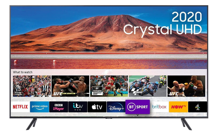 Samsung Galaxy 2020 55" TU7110 Crystal UHD 4K HDR Smart TV, Black [Energy Class A]