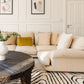Large Right Hand Slowcoach Corner Sofa, 192x257x82cm