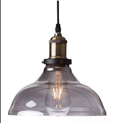 LEDMASTERS Grey Glass Pendant Light