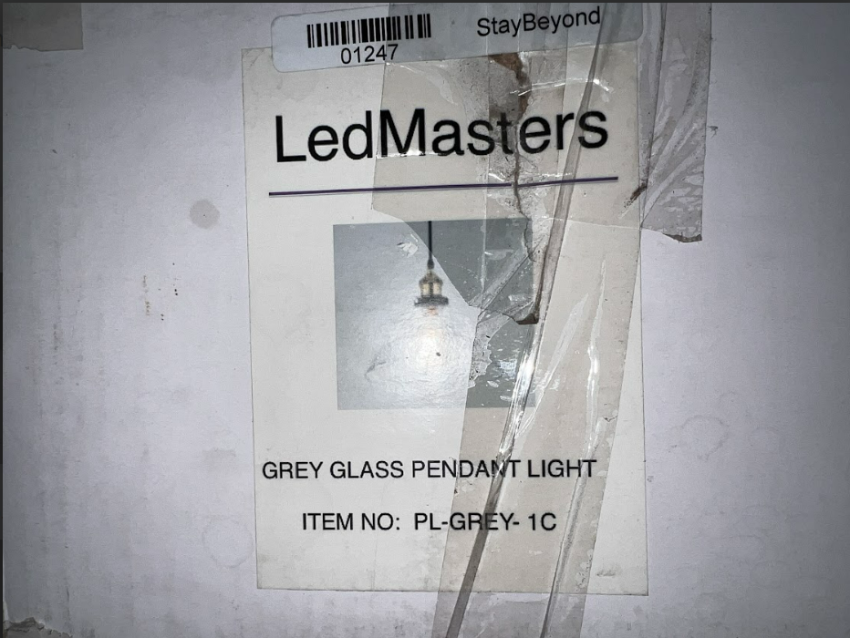 LEDMASTERS Grey Glass Pendant Light