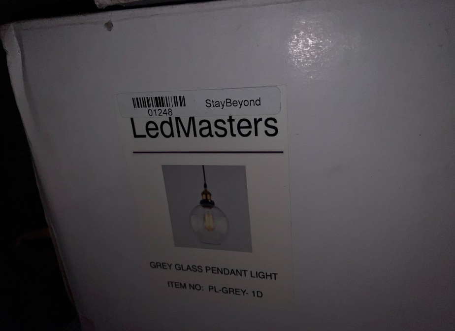 LEDMASTERS gray glass pendant light