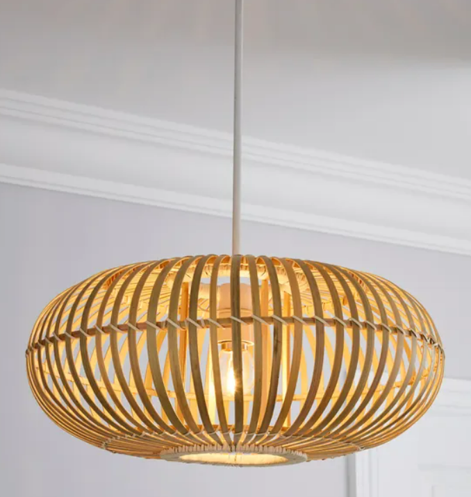 Abrielle Bamboo Easy Fit Pendant, 40x18cm