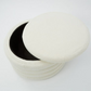 Cream Boucle Storage Ottoman 42x70cm