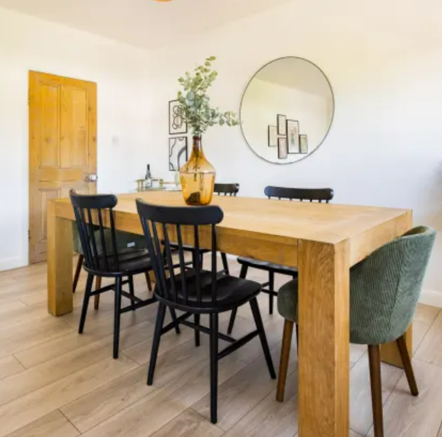 Solid Oak Dining Table, 100x200x78cm