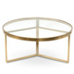 Brushed Gold Coffee Table, 34x90cm