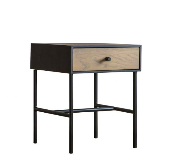 Carbury 1 Drawer Bedside Table, 40x40x50cm