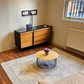Mid Century Media Unit, Black & Natural, 45x140x75cm