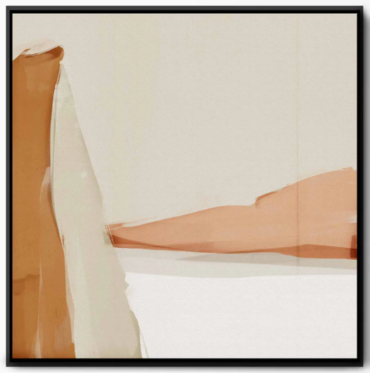 Silence is Golden Abstract Desert Canvas 85x85cm