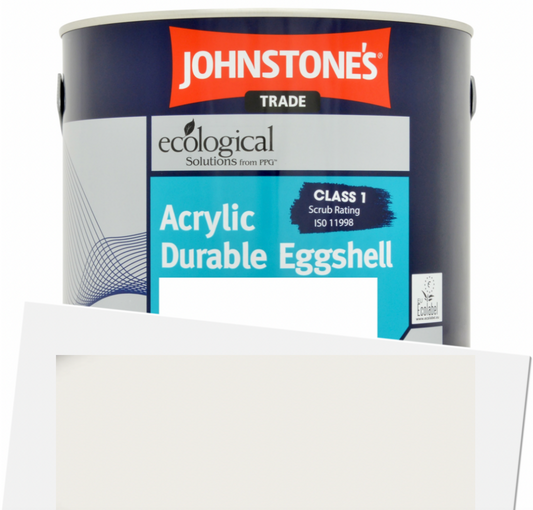 2.5L Johnstone’s Acry Dura - Pure Brilliant White, Eggshell Quick Dry
