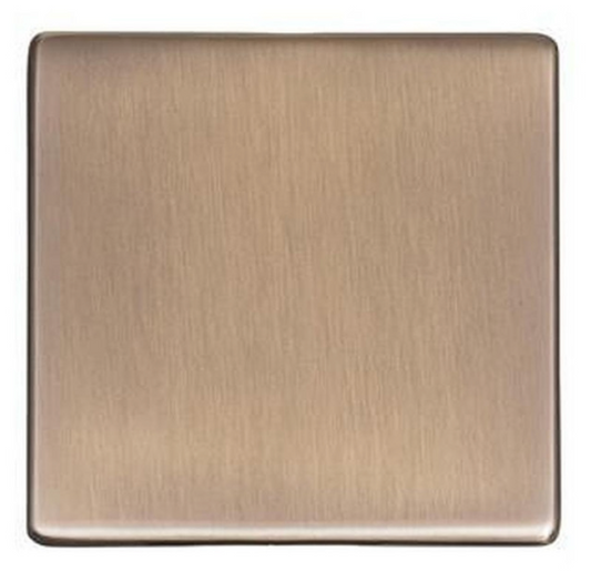 Studio Range Single Blank Plate in Antique Brass