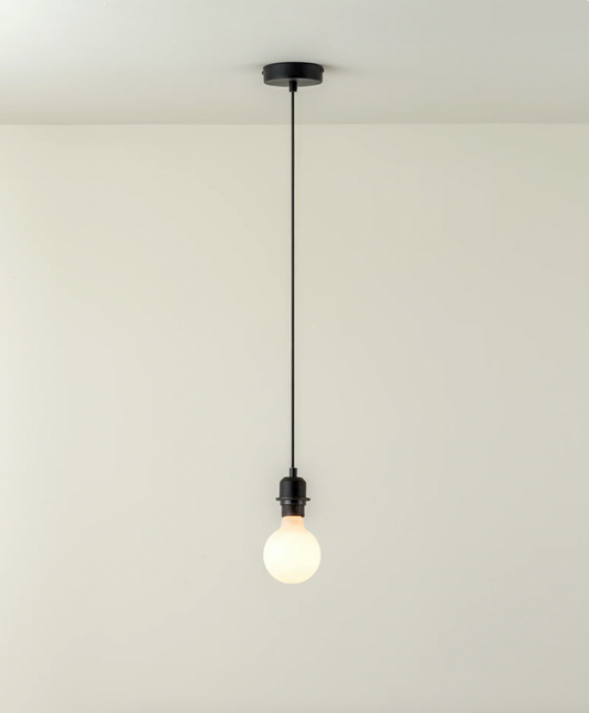 Capel - 1 light matt black drop cap lampholder kit