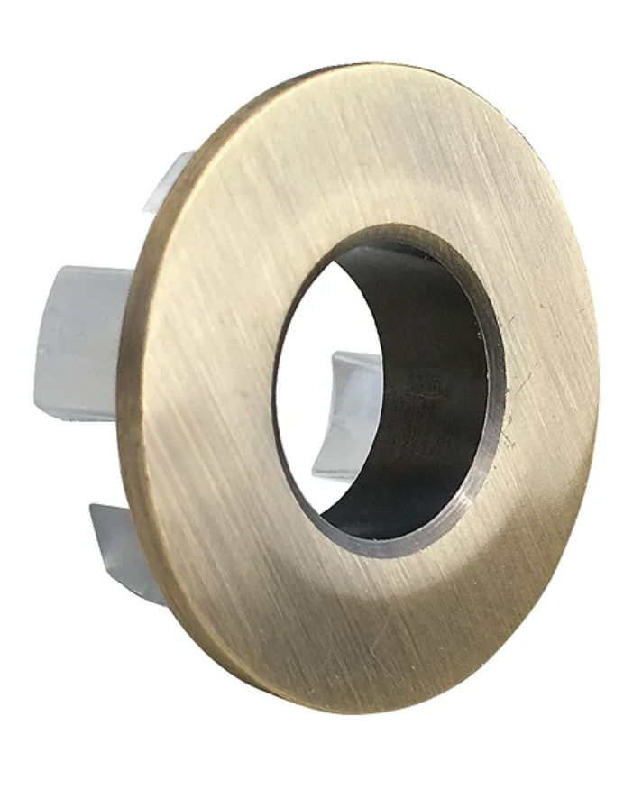 Chatsworth Brushed Antique Brass Basin Overflow Cover Insert Hole Trim