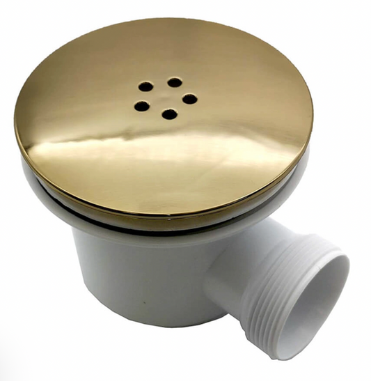 Drench 90mm Brushed Brass High Flow Shower Tray Waste