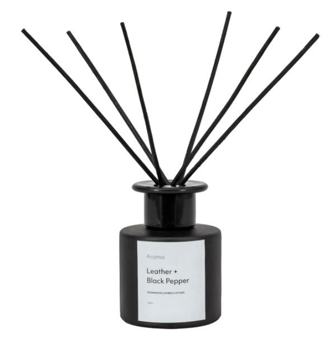 Aroma 100ml Reed Diffuser Leather & Black Pepper