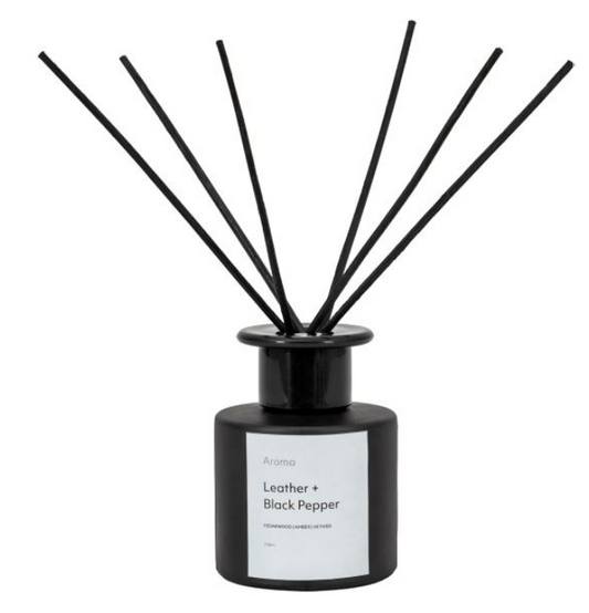 Aroma 100ml Reed Diffuser Leather & Black Pepper
