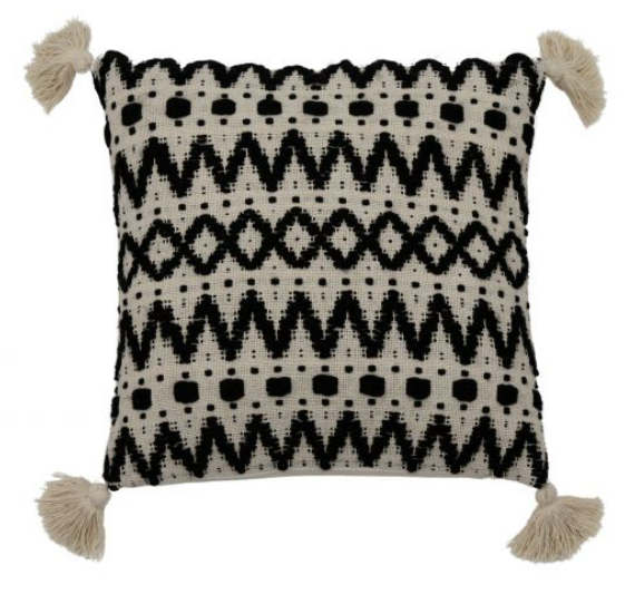 Black Tufted Cushion 45x45