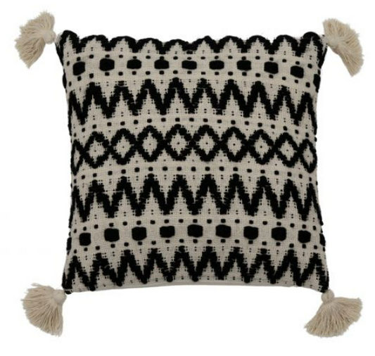 Black Tufted Cushion 45x45