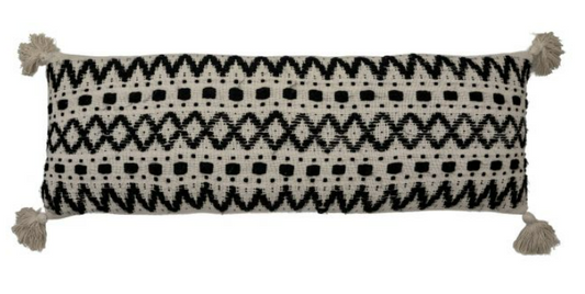 Black Tufted Cushion 45x90