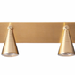Wilkins double wall light in brass