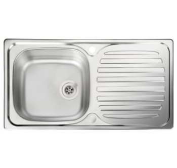 Leisure Euroline 1 Bowl Kitchen Sink - Stainless Steel