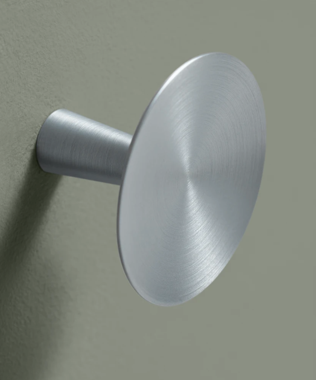 Brushed Nickel Rococo concave disc knob - LARGE