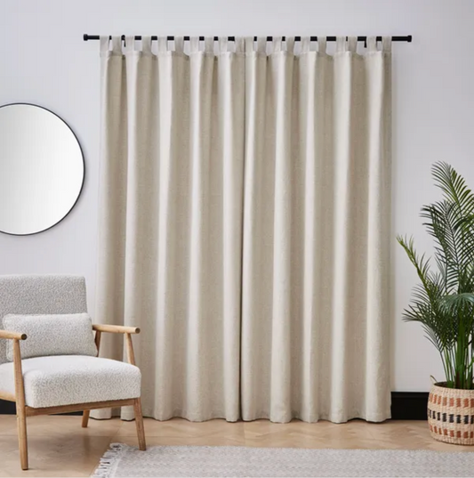 Bondi Tab Top Unlined Curtains - W228cm x D228cm