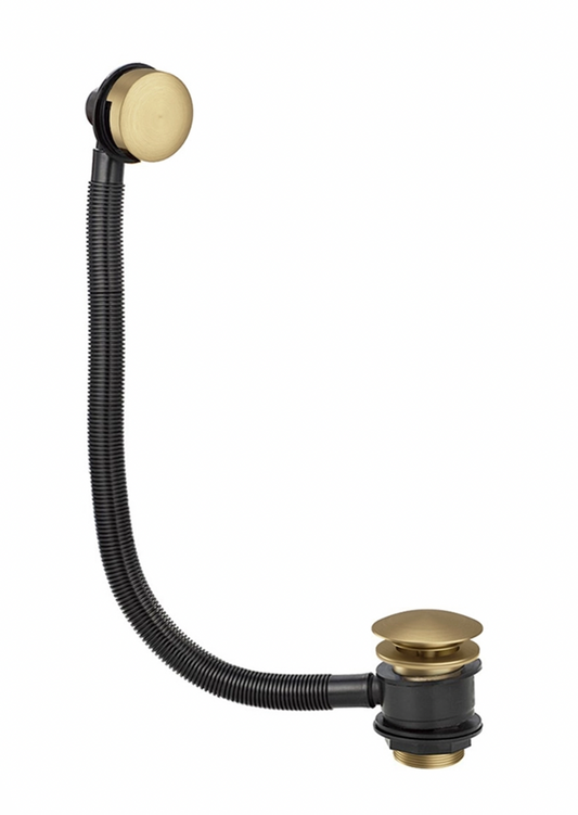 Butler & Rose Beatrice Brushed Brass Click Clack Bath Waste & Overflow