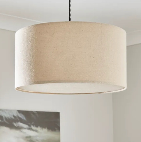 Luna Shallow Drum Lamp Shade, 40x20x20cm