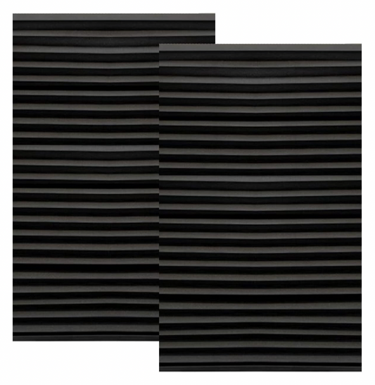 2 Pack Temporary Blinds for Windows with 4 Clips (Black, 90 x 180cm)