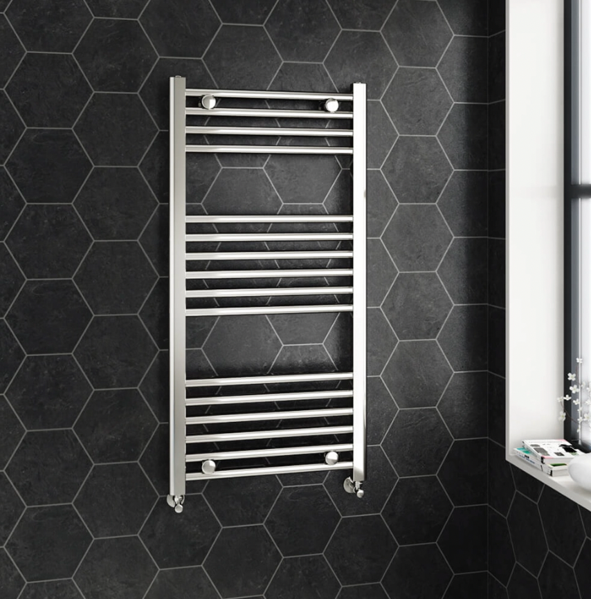 Brenton 22mm Straight Towel Rail - 500 x 1000mm - Chrome