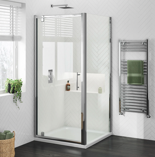 Harbour i6 Easy Clean 6mm Pivot 800mm Shower Door & 800mm Side Panel