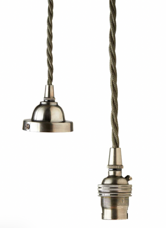 classic pendant light kit in antiqued silver