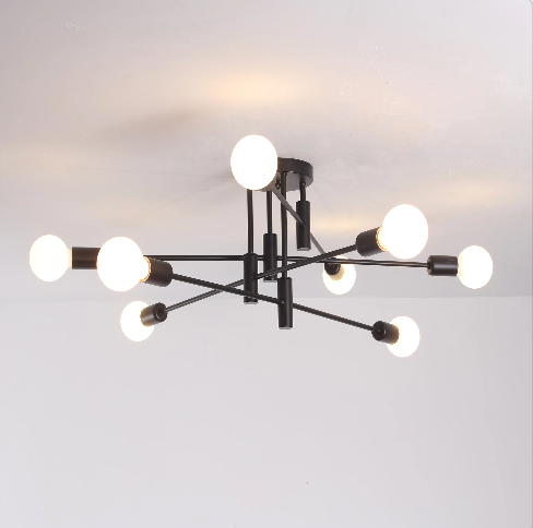 Coblitz Semi Flush Mount - Black, 29x81x81cm