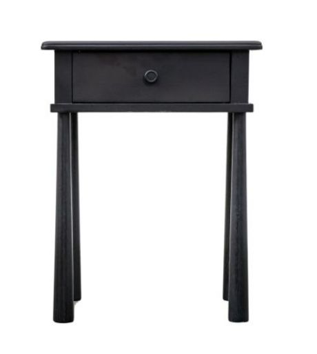 Wycombe 1 Drawer Bedside - Black, 50x40x63.5cm