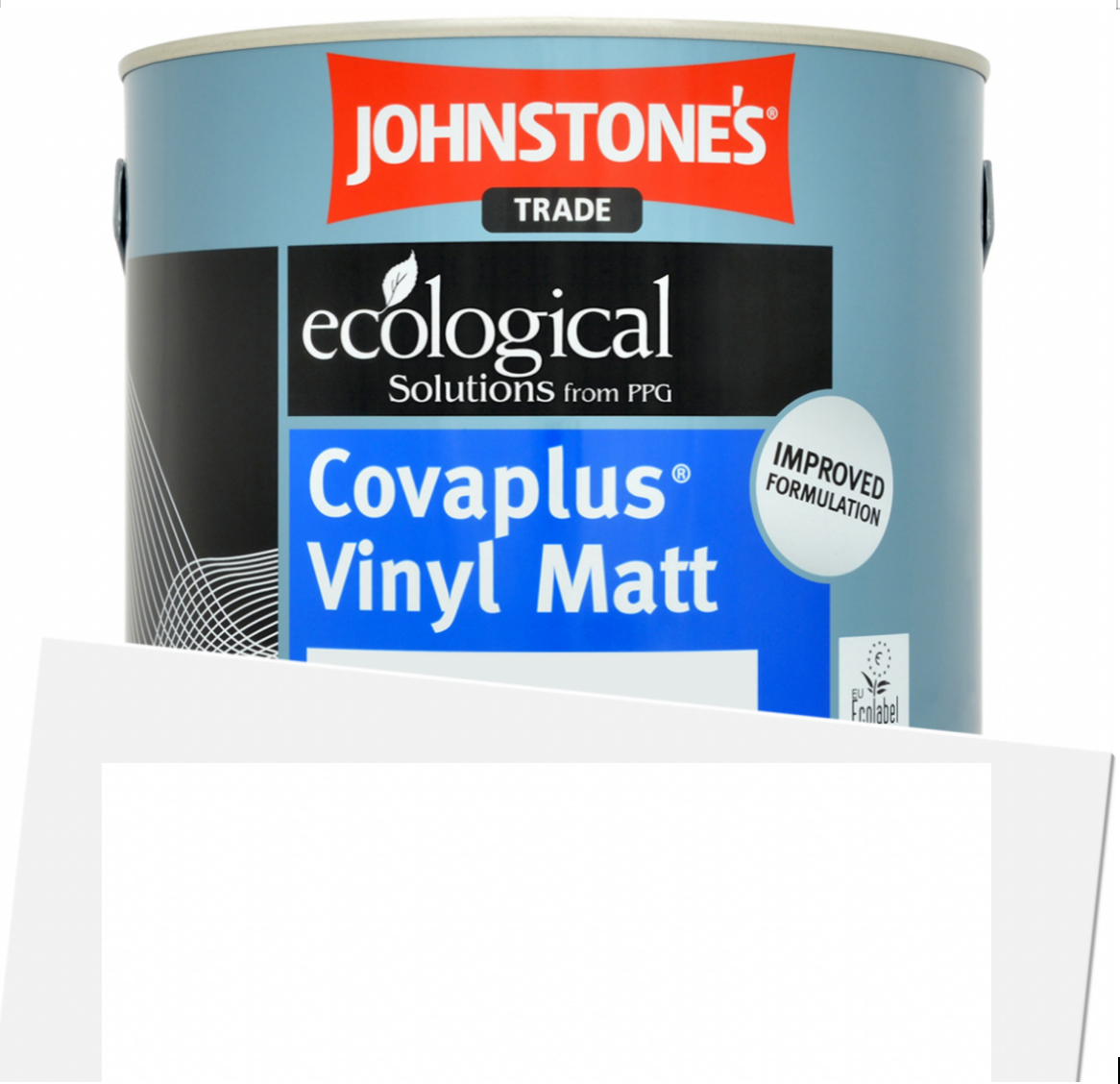 2.5L Johnstone’s Trade  Covaplus Vinyl Matt - Dulux Pure Brilliant White, Matt Quick Dry